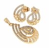 18k gold plated set pendant earrings xuping
